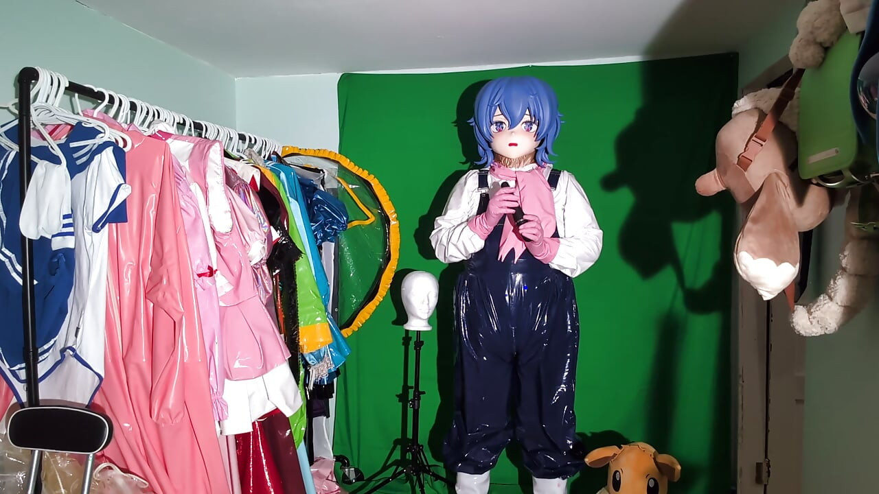 PVC Kigurumi Cosplayer Gardener Outfit Vibrator Play
