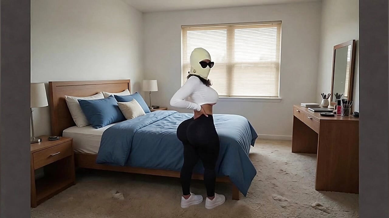 Stepdad Secretly Watching His Petite Big Ass Stepdaughter in Bedroom