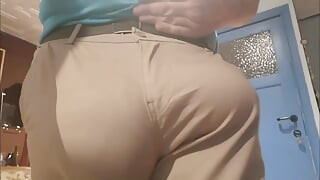 Pervert at Home Showing His Huge Bulge