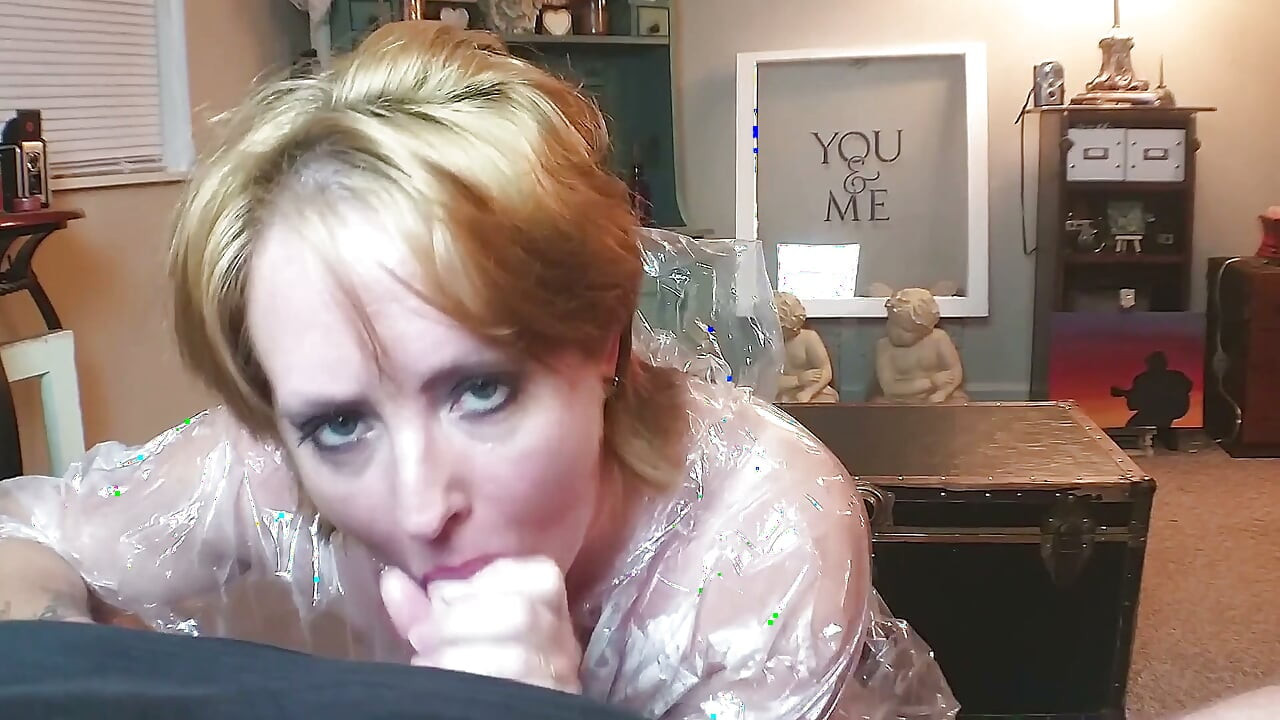 Pvc Rain Poncho Blowjob Cumshot on Tits