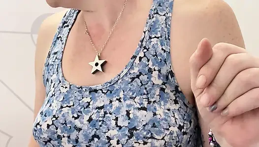 De-robing to try on new clothes whilst birthday shopping - filming fail!