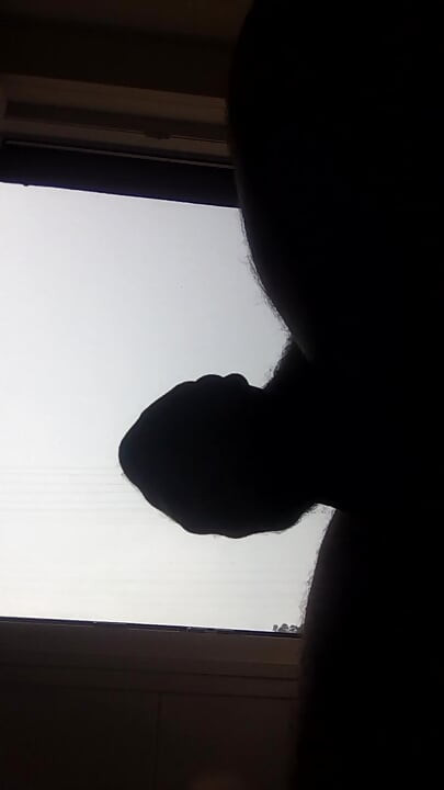 Handsome mature chubby with big fat masturbating against the light for you guys