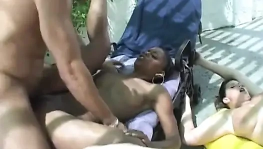 Fat and black girl anal fucking