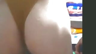 Cdmichelle Wearing Sexy Tan and Yellow Swimsuit