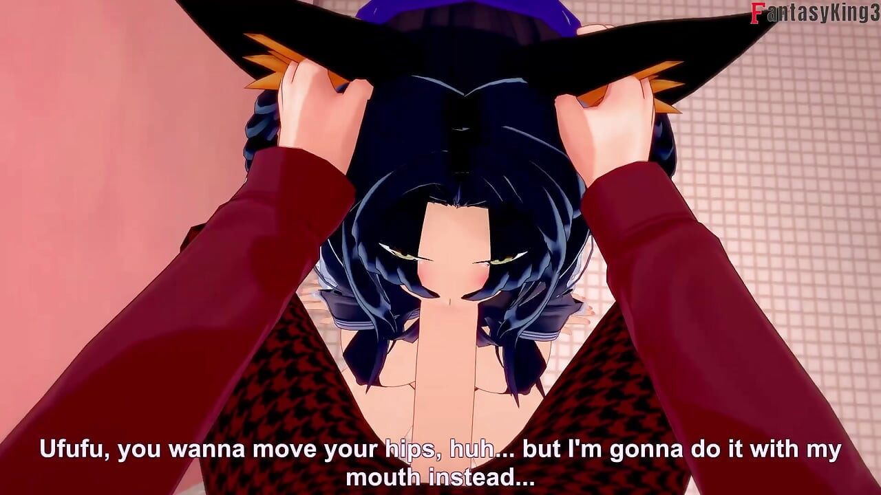 J’ai failli baiser prof Rossweisse, mais j’ai fini par résider une pipe de Kuroka - DXD NTR Madness