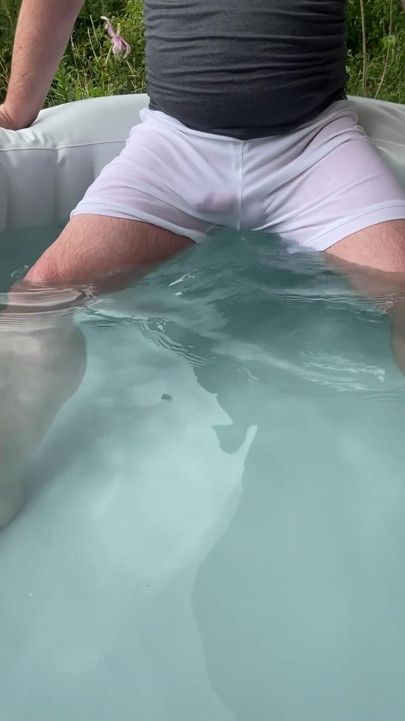 Pool cum in revealing shorts and t-shirt | Clip 1