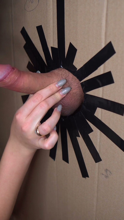 Glory hole – amazing blowjob masked bitch. | Clip 1