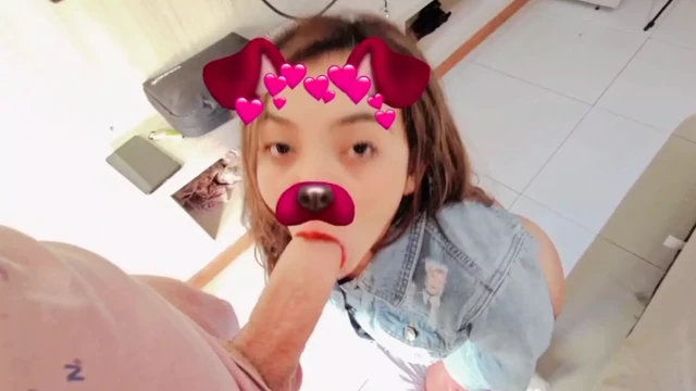 Milf sucking with filter