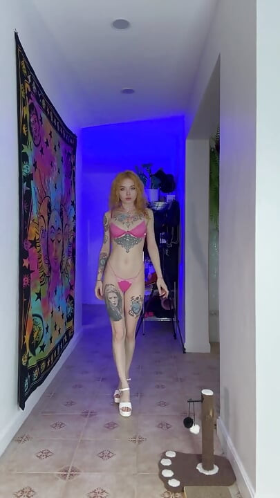 Sexy Striptease & Morning Punishment for a Sexy Redhead