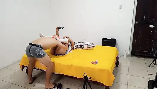 I fulfilled my fantasy of making homemade porn with a masked bald man. It excites me to imagine I'm a slut.