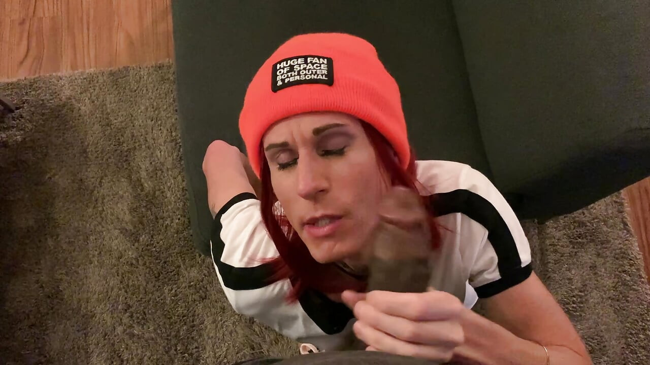 Skinny White Sissy Devours Giant BBC