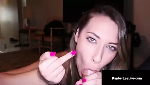Young Sweet Kimber Lee Punishes Ex BF & Sucks A Dick POV!