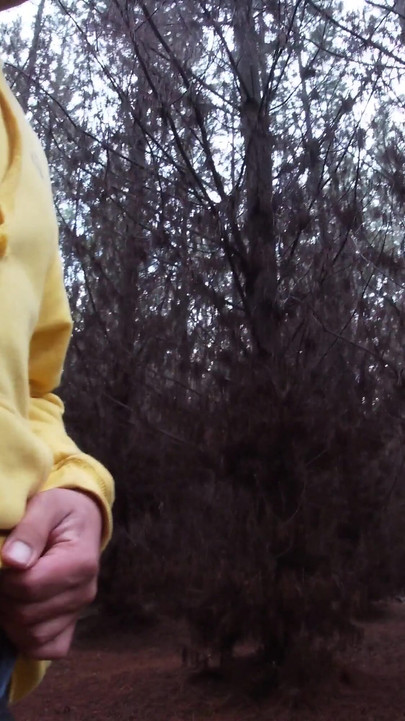 Iconic moment from "Outdoor Jerk in Yellow Hoodie & Red Boxers - Part 1"