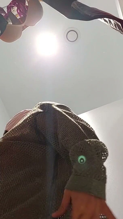 Naughty sexy milf tries on clothes naked. I spy on a hairy mom, hairy pussy, big tits, big ass. | Clip 3
