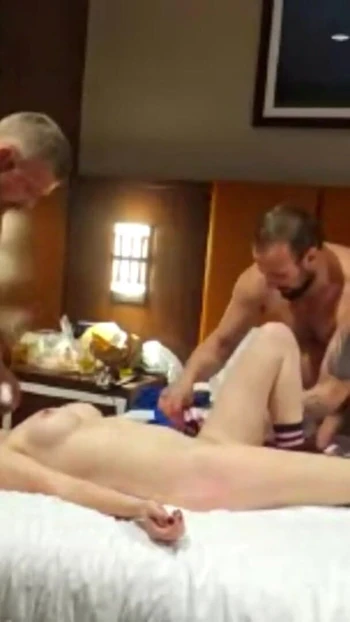 Captivating moment from "delilah hotel threesome takes it well"