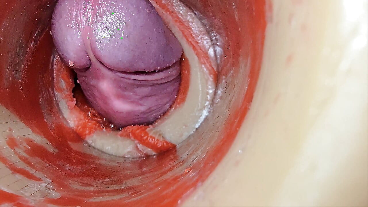 Inseminare feminină - cameră internă surprinde ejacularea uriașă profundă masculină