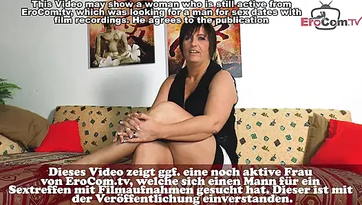 German housewife needs money and makes first sex casting