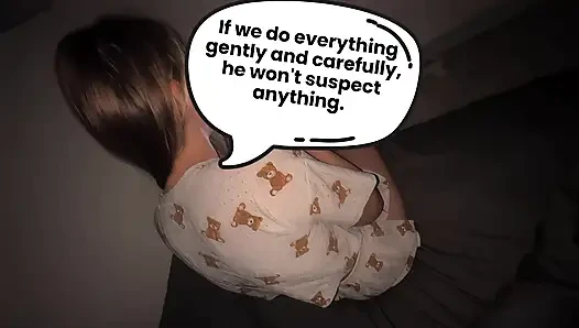 The virgin tried to fuck half with her lover's cock but was still caught