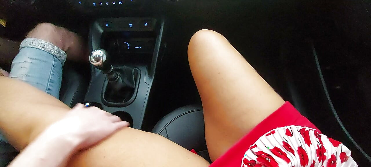 Elegant lady xStepMommyx the car on the way to the office in the morning