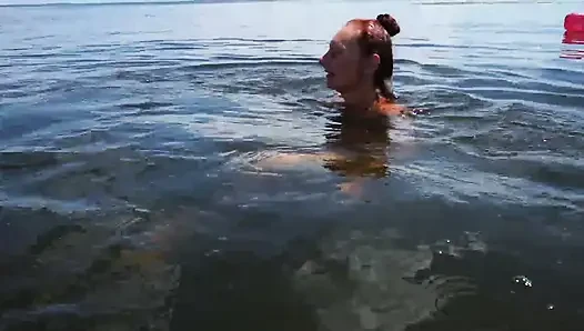 Swimming in Volga-river
