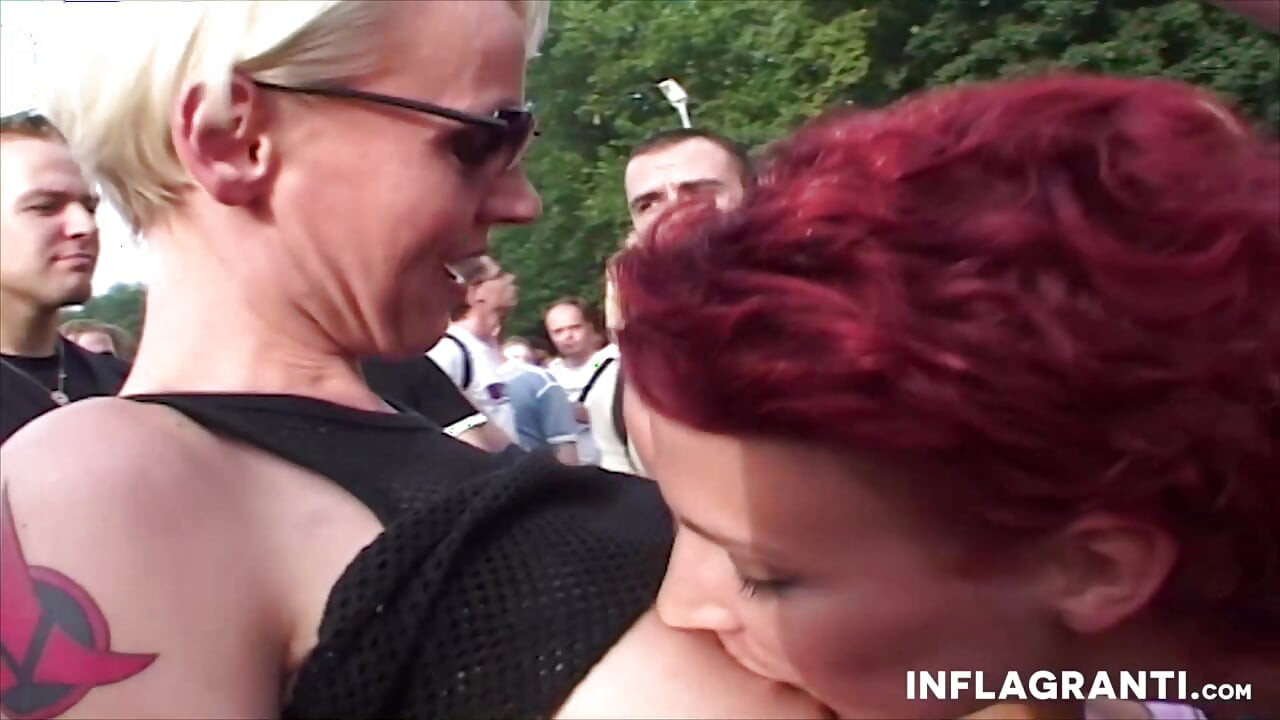 EU sluts dancing naughty in the crowds