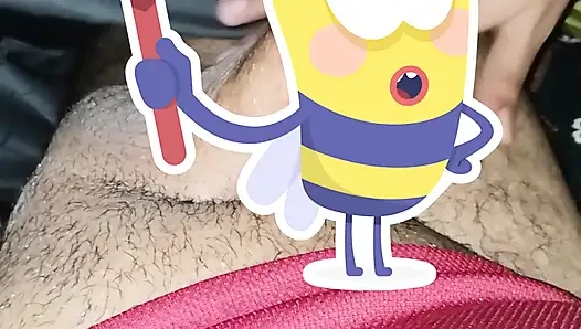 Sana blew her husband's dick, and her sperm in her hands...