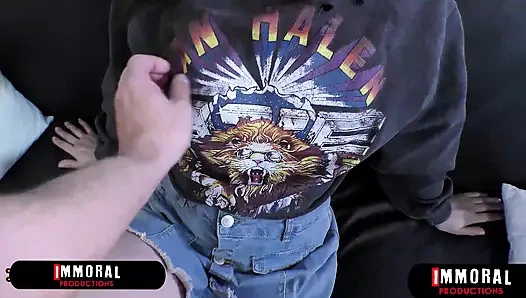 Kylie Green Double Creamied By Stepdad & Stepson