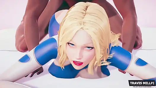 Yatakta yatan görünmez kadın büyük siyah yarakla sikiliyor