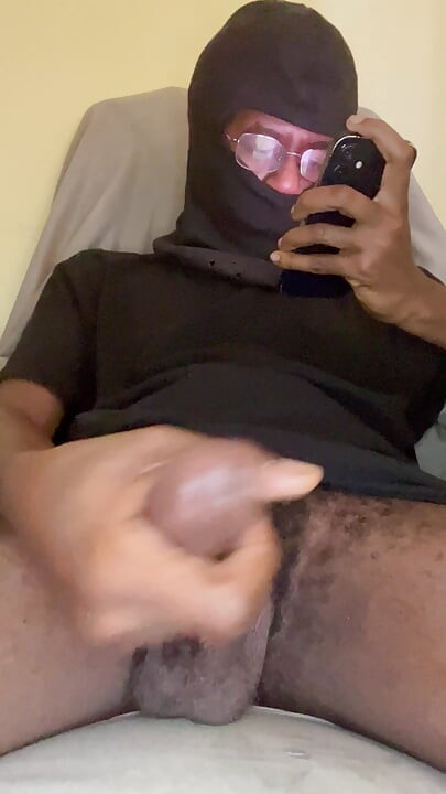 Shooting cum across the room