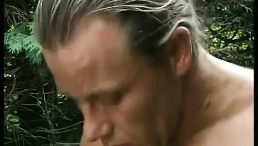A couple of big queers meet in the woods for a good fuck!