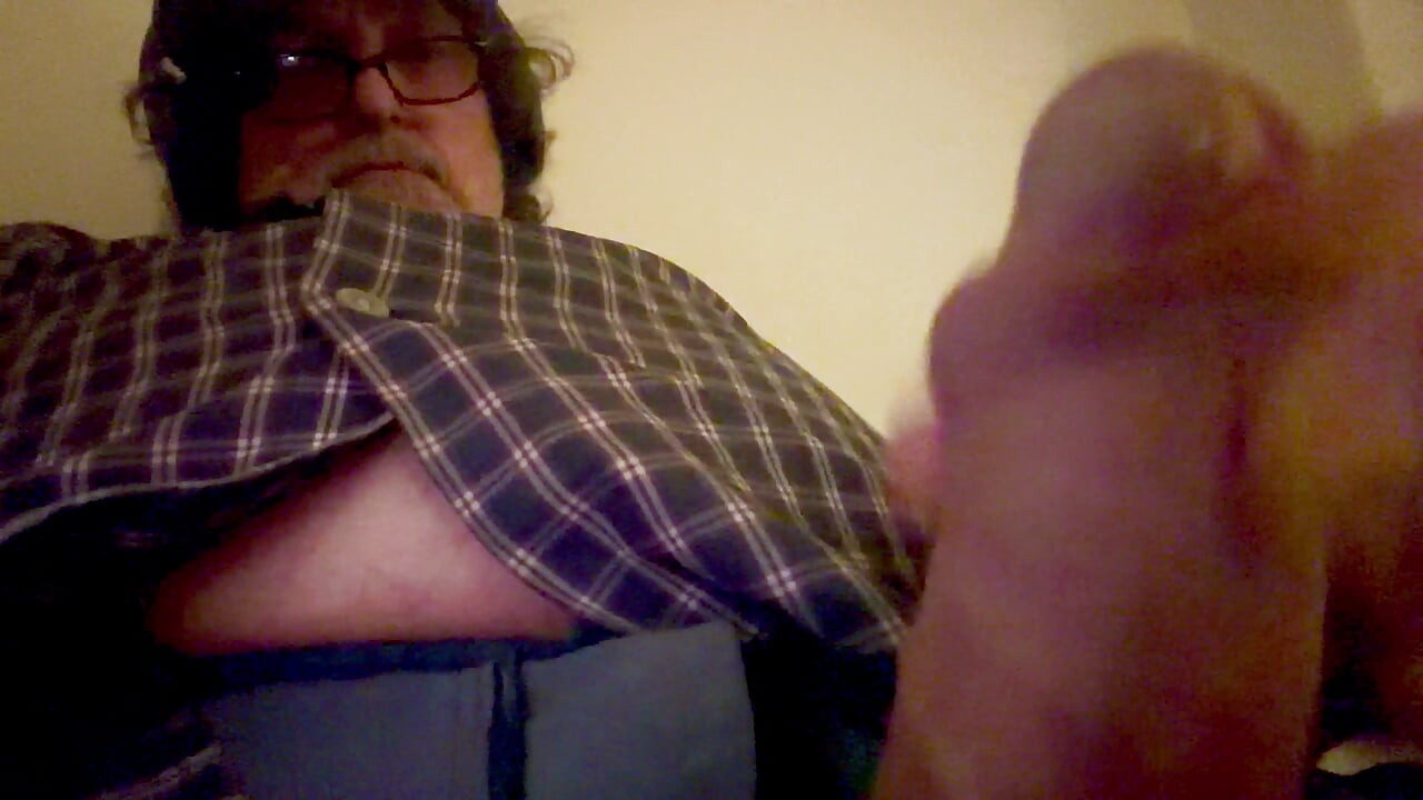Grandfather's penis is displayed on his own desire.