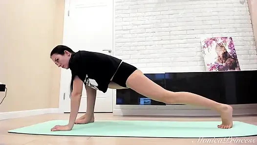 Bare Legs, Tight Shorts: My Yoga Routine