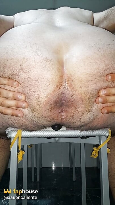 Fucking My Ass Close-up with Lush Vibration and Big Transparent Dildo to the Bottom Wide Ass and I Masturbate My Cock