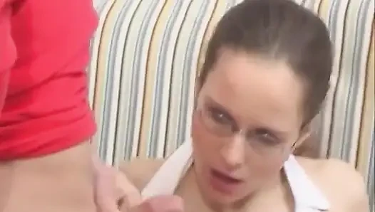 Horny Blonde Sucks Cock Deep and Gets Pounded Hard