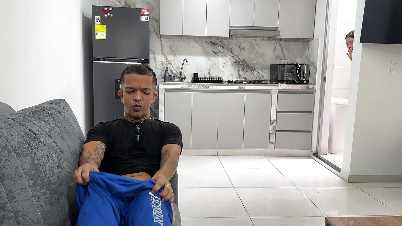 Watching my little best friend masturbate made me so horny that I rode wildly on his rich cock.