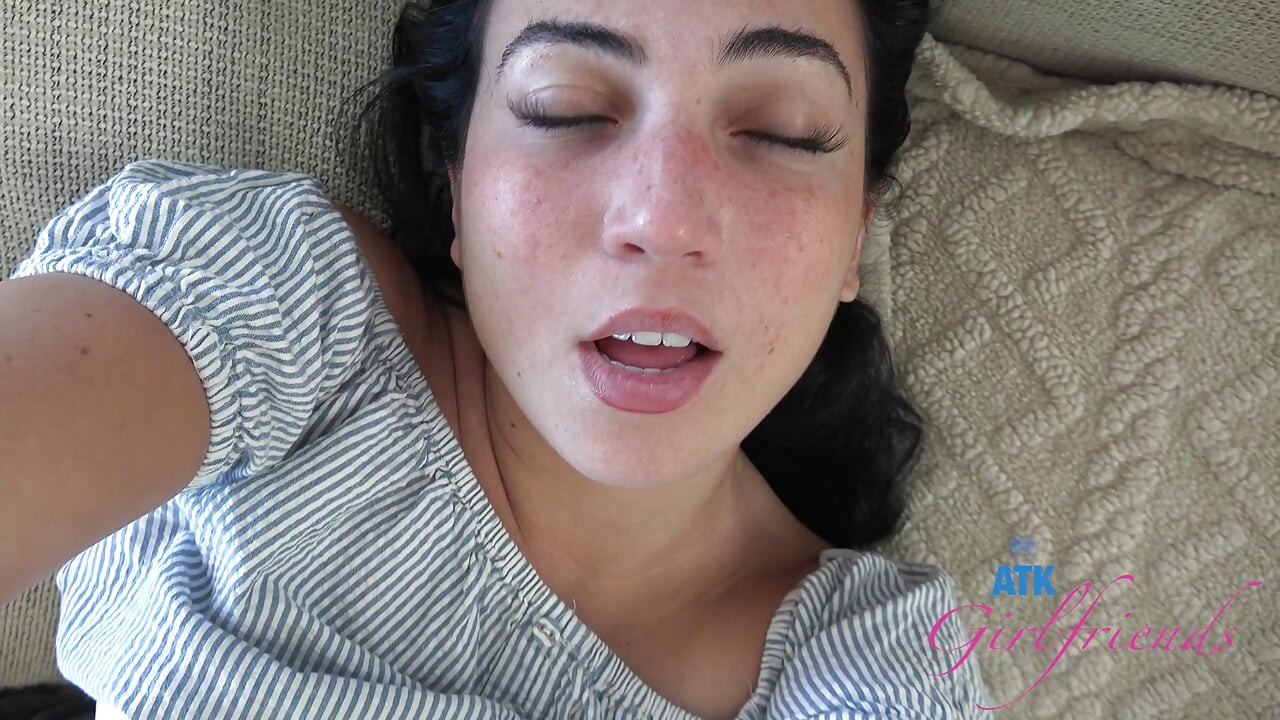 POV Mira Luv Cute Freckled GF Date: Shaved Pussy Blowjob Pussy Play Hard Sex Orgasm