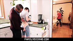 Step Dad Threesome With Two Step Son's On Thanksgiving