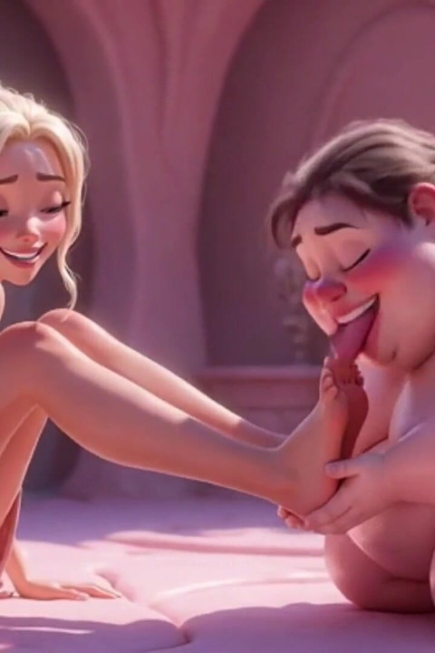 Ugly Fat SSBBW Humiliated Licking Beautiful Blonde Mistress Feet