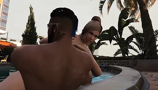 GTA 5 Franklin ve Amanda Michael'ın evinde tam 35 dakikalık film