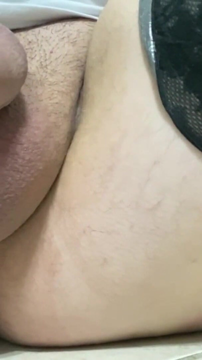 Trans female Crossdresser squirts cum out of her clit cock hands free with no masterbating  Amateur lingerie heels and stocking | Clip 1