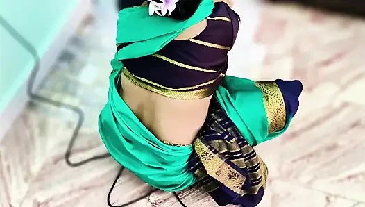 Das indische zimmermädchen in Sari gefickt, volles Hindi sexvideo