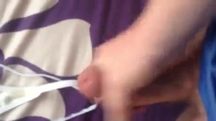 Middle-aged man cumming in thongs 2
