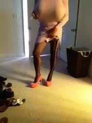 Big tit smoking crossdresser