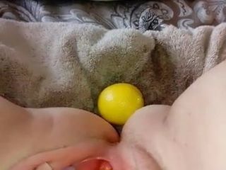 Bbw đĩ nympho-birthing một quả cam 2