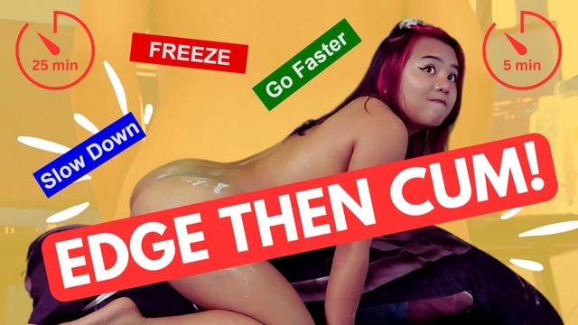 EDGE FOR 25 MINUTES CUM ALL YOU CAN IN 5 MINUTES - ExotiqFox JOI Edging Cum Twice or More Challenge Solo Female Masturbation