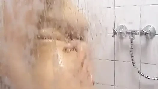 Fabulous brunette with big boobs rubs and fingers her wet cunt