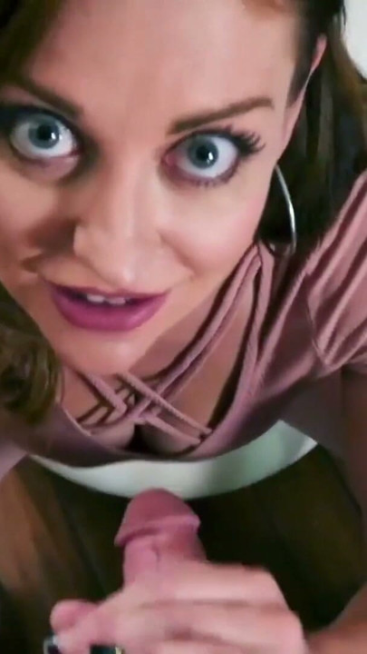 Good looking MILF with big tits swallows a stiff cock POV | Clip 1