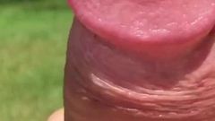 Amateur Couple Handjob Outdoors