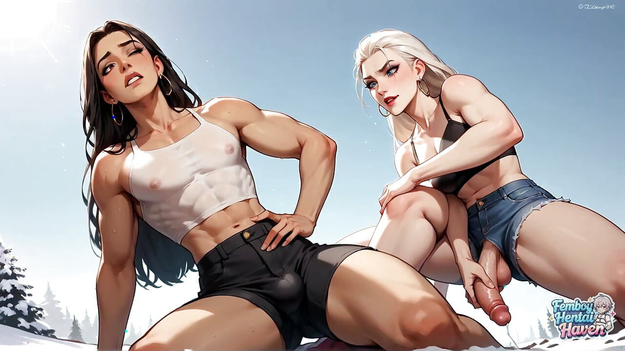 A Majestic, Snowy Lovemaking with a Super-steamy Transvestite Femboy on a Mountaintop - the Best XXX Porn!