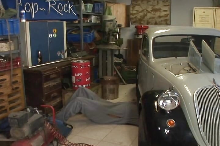 Perfect Brunette Slut Assfucked by a Mechanic